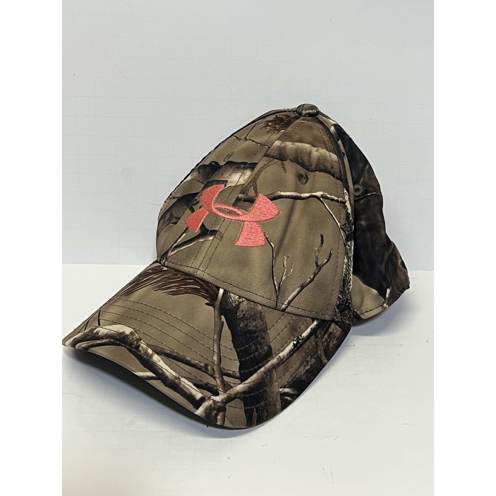 Under Armour Hat Cap Camo Pink Hunting Strap Back Womens‎ OSFA Adjustable